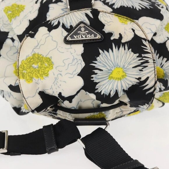 PRADA Backpack Nylon Black Silver Auth am9106 - Picture 6 of 16